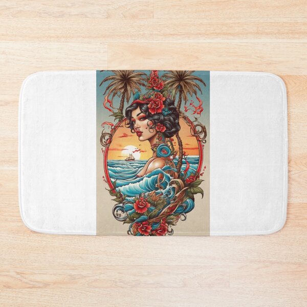 Item preview, Monterey Breeze: Sailor Jerry & Ed Hardy Inspired Tattoo Designs designed and sold by Leo digital art.
