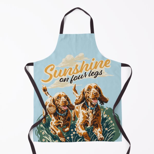 Item preview, Frolicking Cocker Spaniels Retro Dog Art, Two Gentle Charming Pups, Special Gift for Dog Moms designed and sold by furrlieben.