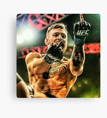 Conor McGregor Middle Finger Design Canvas Print