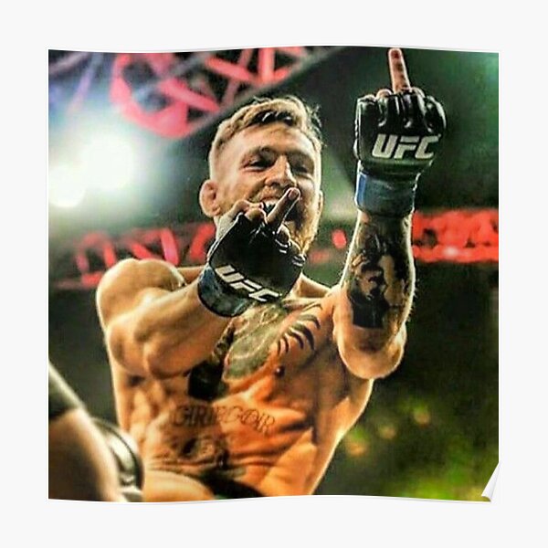 Conor McGregor Middle Finger Design Poster