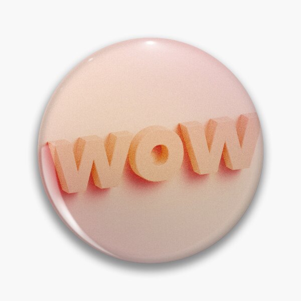 Item preview, Wow 3D lettering on peach pink background  designed and sold by helga-wigandt.