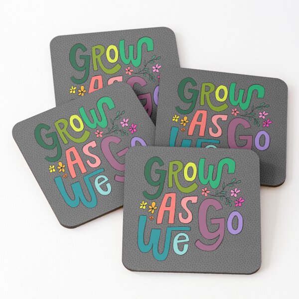 Item preview, Grow as we go grey Ash Haldeman (she/they) Handlettering Artist Haldeman Haüs designed and sold by MHALanc.