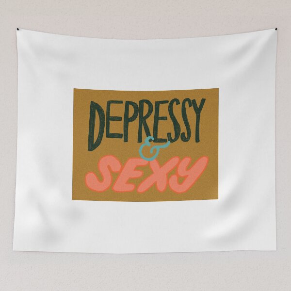Item preview, Depressy and Sexy Ash Haldeman (she/they) Handlettering Artist Haldeman Haüs designed and sold by MHALanc.