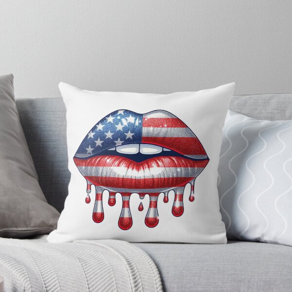 Item preview, Dripping Lips, USA, Patriotic, American flag designed and sold by iclipart.