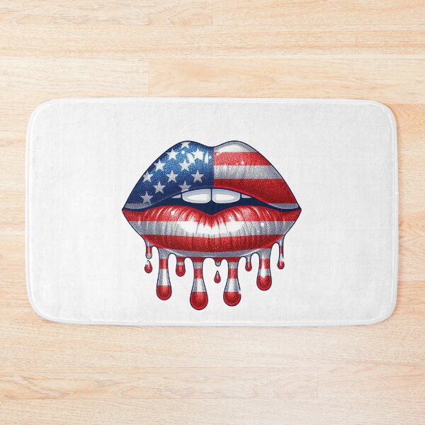 Item preview, Dripping Lips, USA, Patriotic, American flag designed and sold by iclipart.