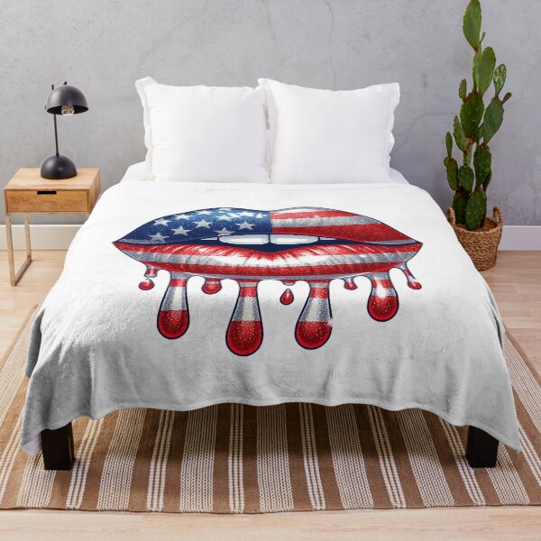 Item preview, Dripping Lips, USA, Patriotic, American flag designed and sold by iclipart.