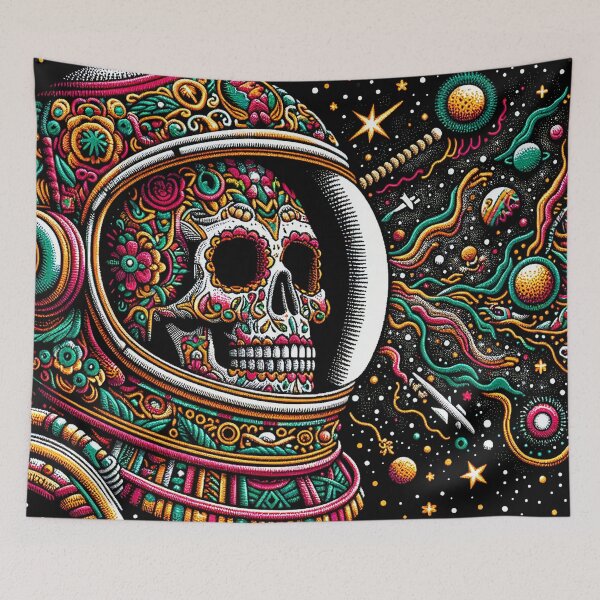Item preview, "Roaming Skull Astronaut in Space - Tenango Art" designed and sold by zzz888.