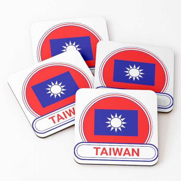 Item preview, Taiwan Country Badge - Taiwan Flag designed and sold by chrisrivait.