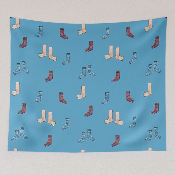 Item preview, Wet Winter - Socks - Blue Bck designed and sold by huegrey.