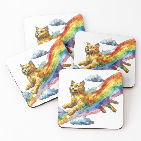 Item preview, golden cat in the rainbow designed and sold by cupipl.