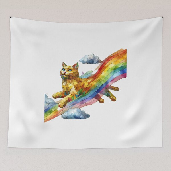 Item preview, golden cat in the rainbow designed and sold by cupipl.