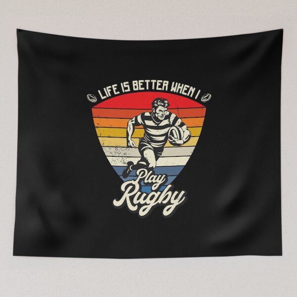 Item preview, Rugby Player Retro Design designed and sold by Hansani Nuwanmini Jayawickrama.