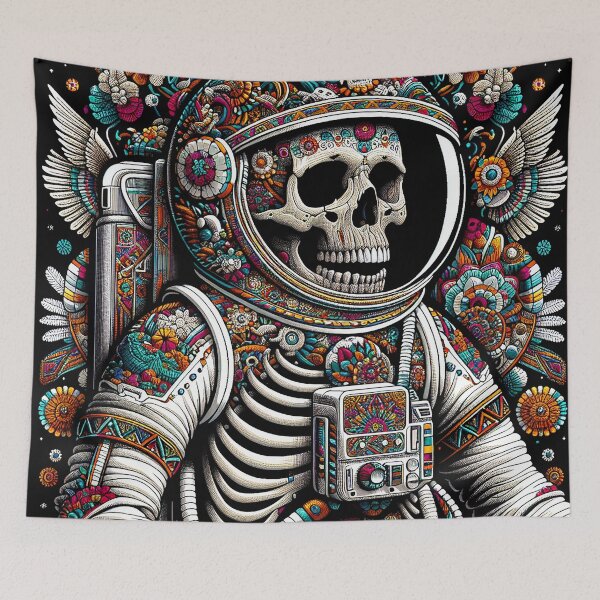 Item preview, "Astronaut Skull - Tenango Art Fusion" designed and sold by zzz888.