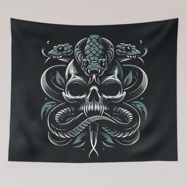 Item preview, "Sinister Serpent Skull - Dark Elegance" designed and sold by zzz888.