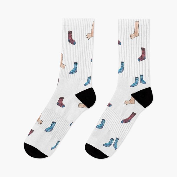 Item preview, Wet Winter - Socks - White Bck designed and sold by huegrey.