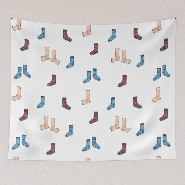 Item preview, Wet Winter - Socks - White Bck designed and sold by huegrey.