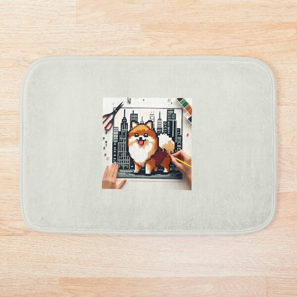 Aperçu de l'œuvre Pixel Art: Pomeranian Majesty créée et vendue par PawspectCreate.