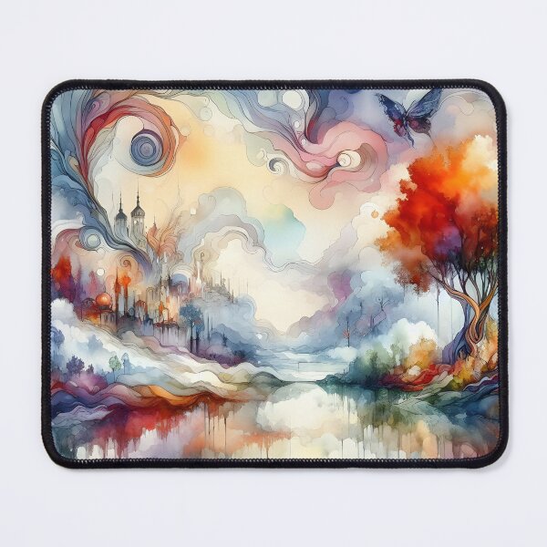 Item preview, "Water-Colored Fantasy Mood: Throw Pillow designed and sold by LLdreams.