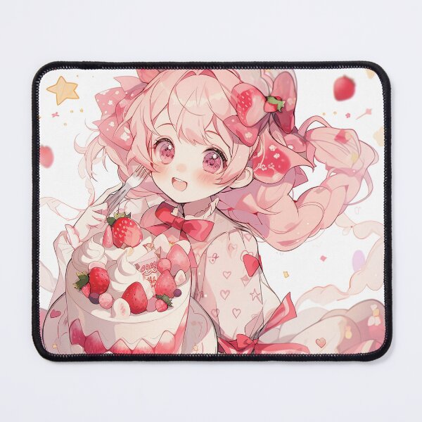 Item preview, Yummy Strawberry Cake Anime Girl designed and sold by bubblegoth.