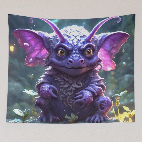 Item preview, Adorable Purple Creature designed and sold by BeeTheArtCo.