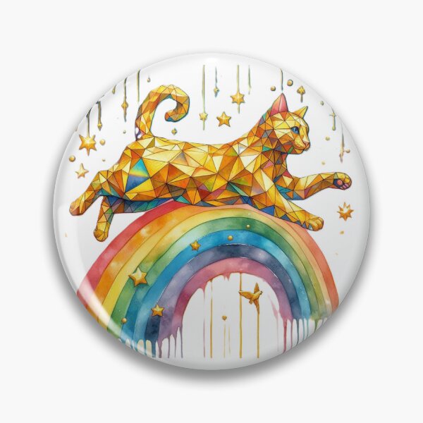 Item preview, golden cat in the rainbow 3 designed and sold by cupipl.