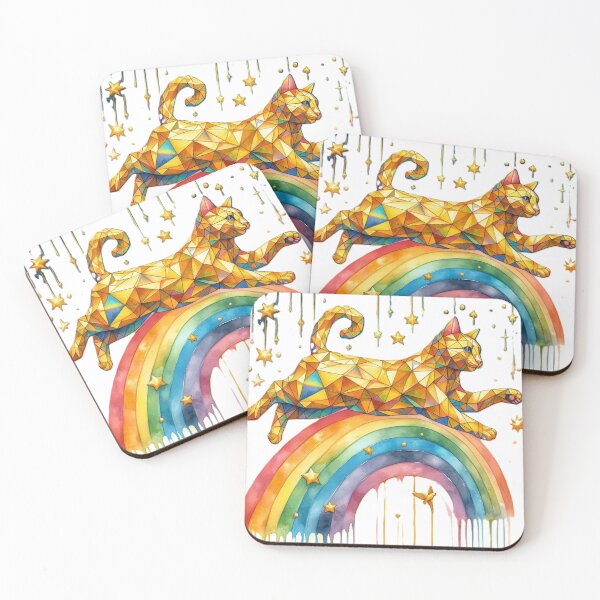 Item preview, golden cat in the rainbow 3 designed and sold by cupipl.