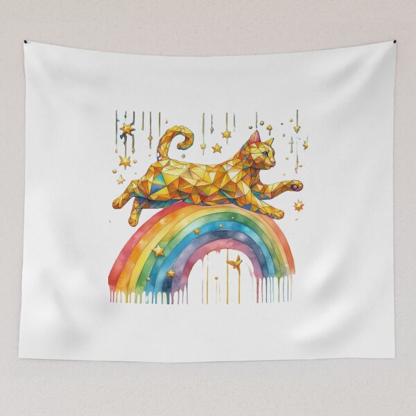 Item preview, golden cat in the rainbow 3 designed and sold by cupipl.