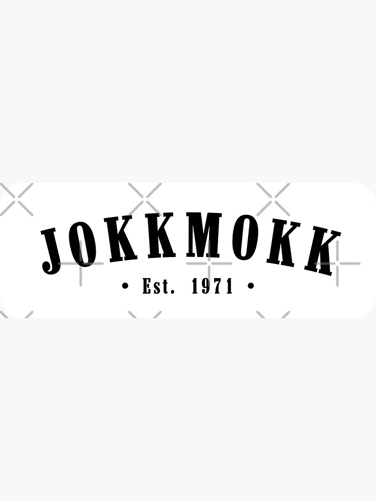 Thumbnail 3 of 3, Sticker, Jokkmokk Norrbotten County Sweden Est. 1971 Black Letter Sverige designed and sold by establishedwear.