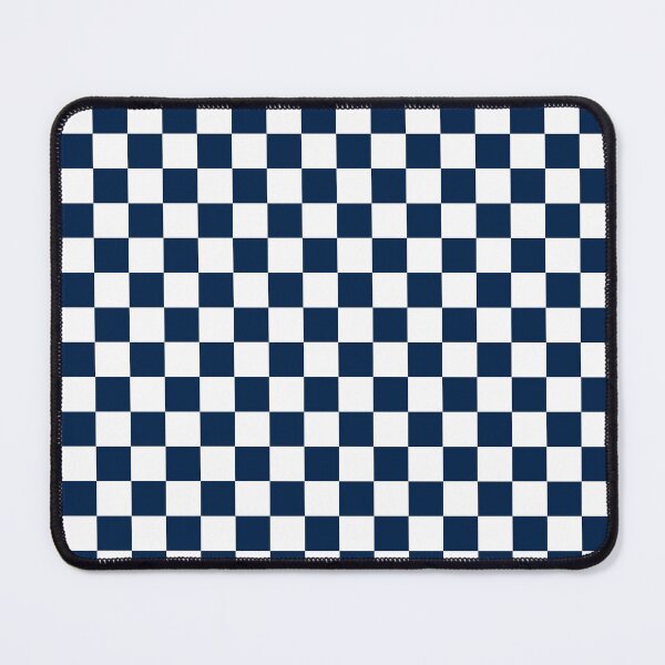 Item preview, Small Checkered - White and Oxford Blue designed and sold by JustPatterns2.