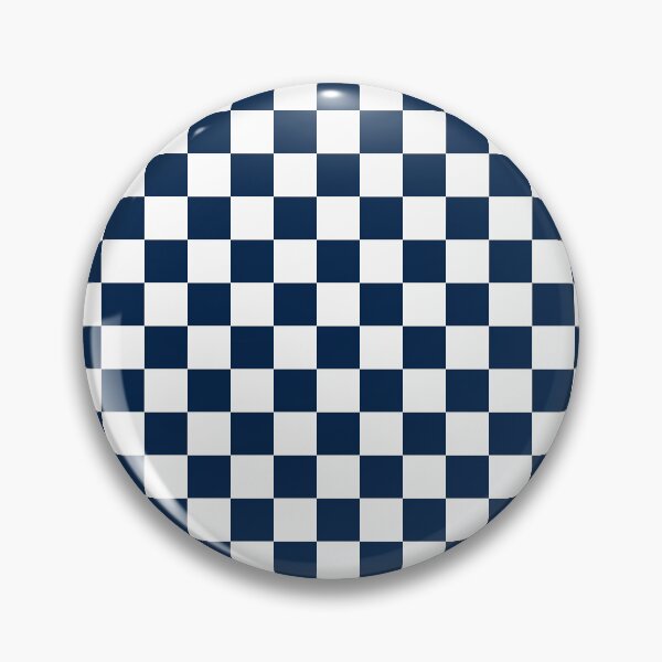 Item preview, Small Checkered - White and Oxford Blue designed and sold by JustPatterns2.