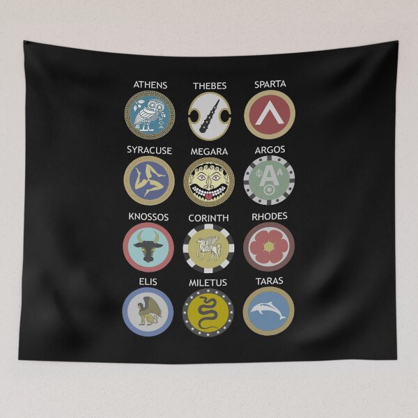 Item preview, Greek Hoplite Shields - Ancient Greek Aspis Shields - Greek Phalanx designed and sold by Agema Apparel.