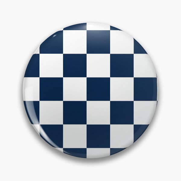 Item preview, Checkered - White and Oxford Blue designed and sold by JustPatterns2.