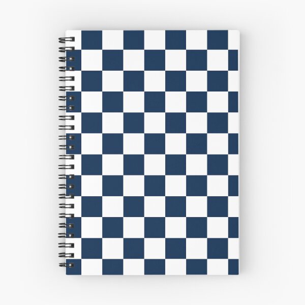 Item preview, Checkered - White and Oxford Blue designed and sold by JustPatterns2.