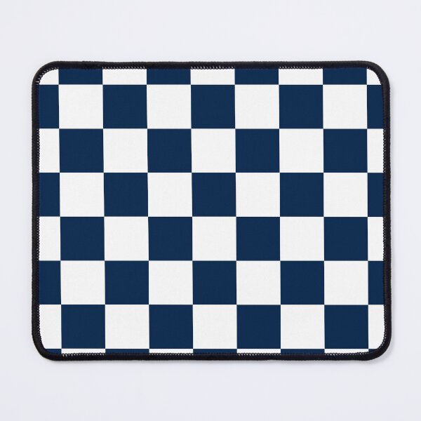 Item preview, Checkered - White and Oxford Blue designed and sold by JustPatterns2.