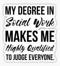 Social Work Degree Sticker