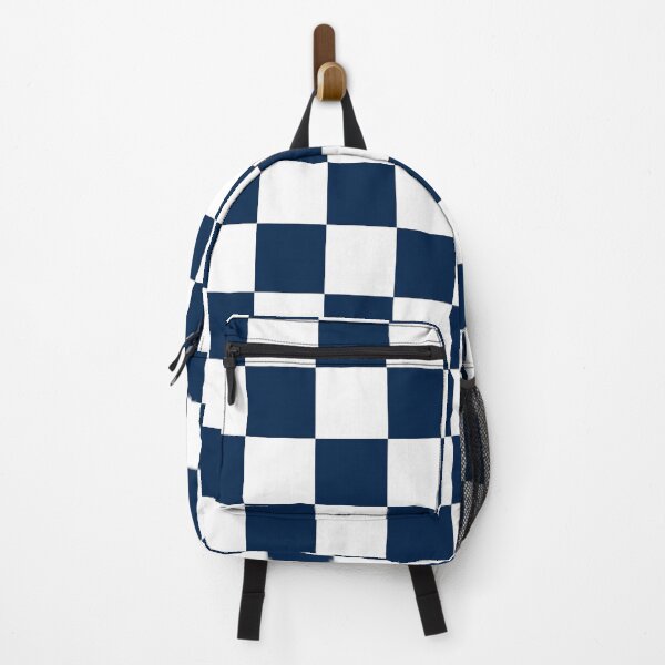 Item preview, Checkered - White and Oxford Blue designed and sold by JustPatterns2.