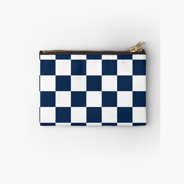 Item preview, Checkered - White and Oxford Blue designed and sold by JustPatterns2.