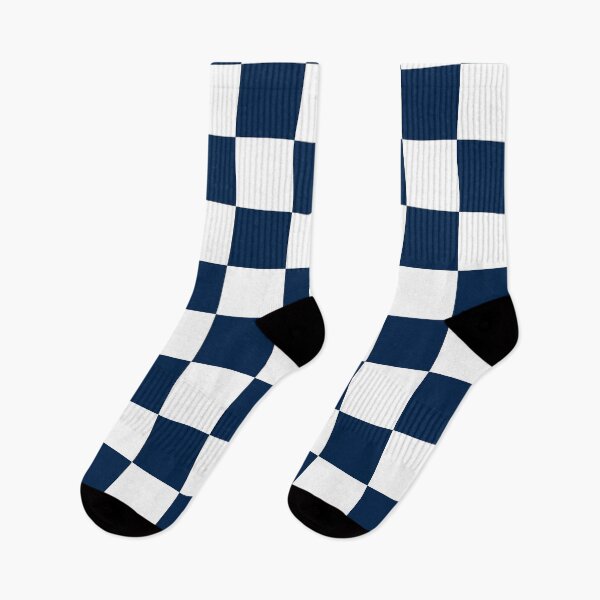 Item preview, Checkered - White and Oxford Blue designed and sold by JustPatterns2.