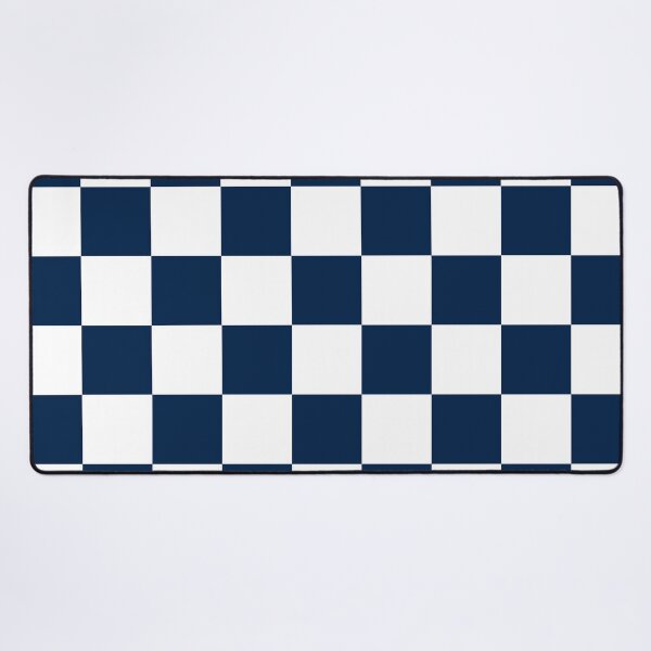 Item preview, Checkered - White and Oxford Blue designed and sold by JustPatterns2.