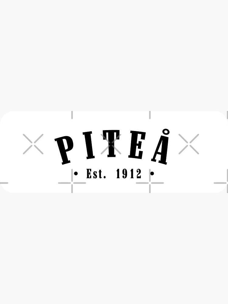 Thumbnail 3 of 3, Sticker, Piteå Norrbotten County Sweden Est. 1912 Black Letter Sverige designed and sold by establishedwear.