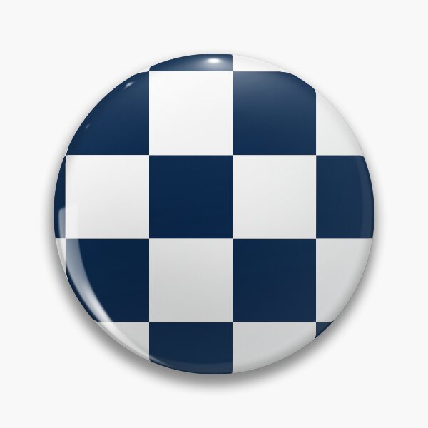 Item preview, Large Checkered - White and Oxford Blue designed and sold by JustPatterns2.