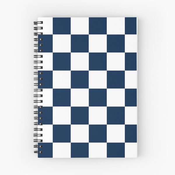 Item preview, Large Checkered - White and Oxford Blue designed and sold by JustPatterns2.