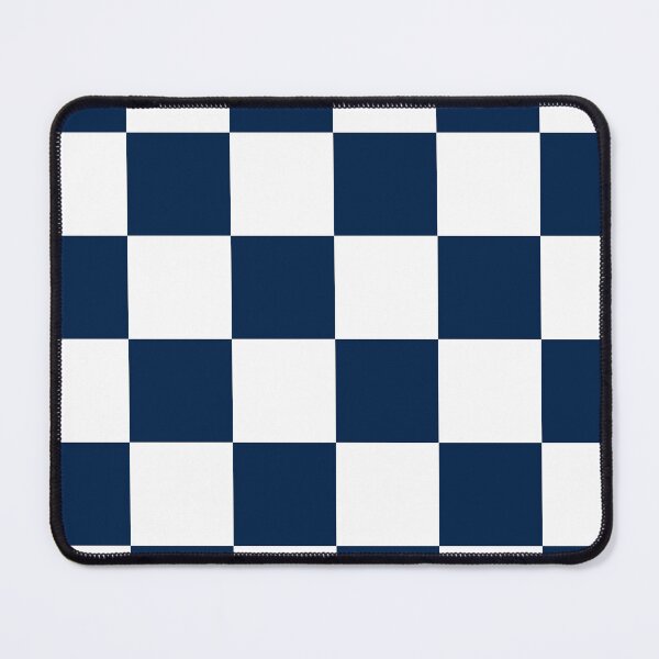 Item preview, Large Checkered - White and Oxford Blue designed and sold by JustPatterns2.