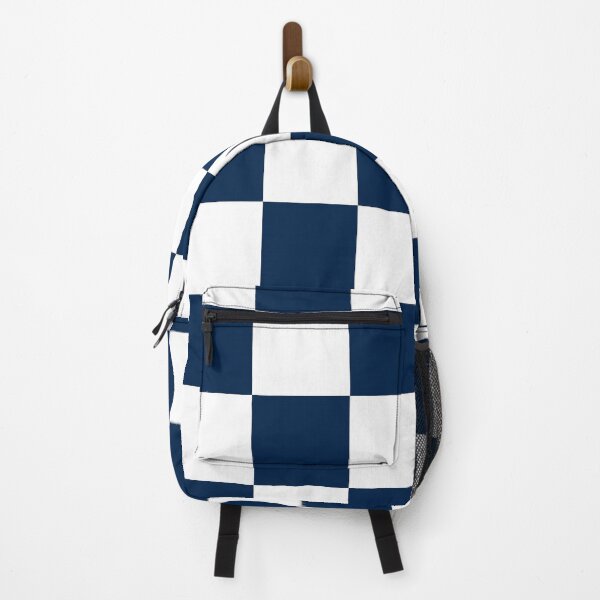 Item preview, Large Checkered - White and Oxford Blue designed and sold by JustPatterns2.