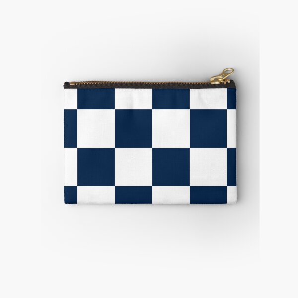Item preview, Large Checkered - White and Oxford Blue designed and sold by JustPatterns2.
