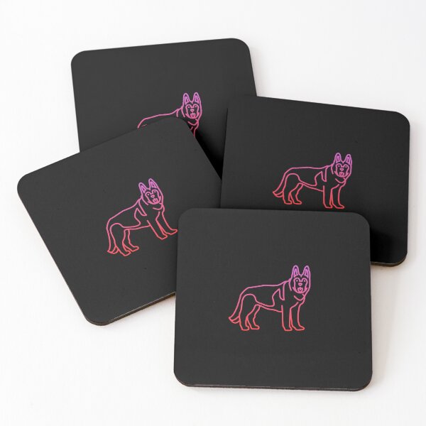 Item preview, German Shepherd Dog Cute Purple & Red Two-Tone Outline Digital Design designed and sold by GSDDESIGNMERCH.