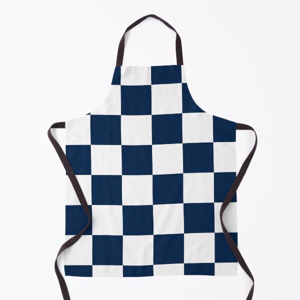 Item preview, Large Checkered - White and Oxford Blue designed and sold by JustPatterns2.