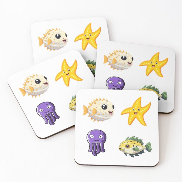Item preview, cute little aquatic animals, beautiful and adorable designed and sold by huape.