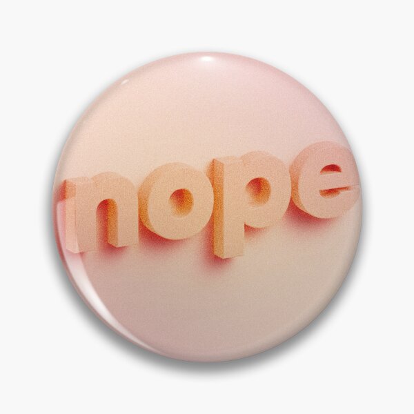 Item preview, Nope 3D lettering on peach pink background  designed and sold by helga-wigandt.