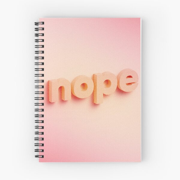 Item preview, Nope 3D lettering on peach pink background  designed and sold by helga-wigandt.